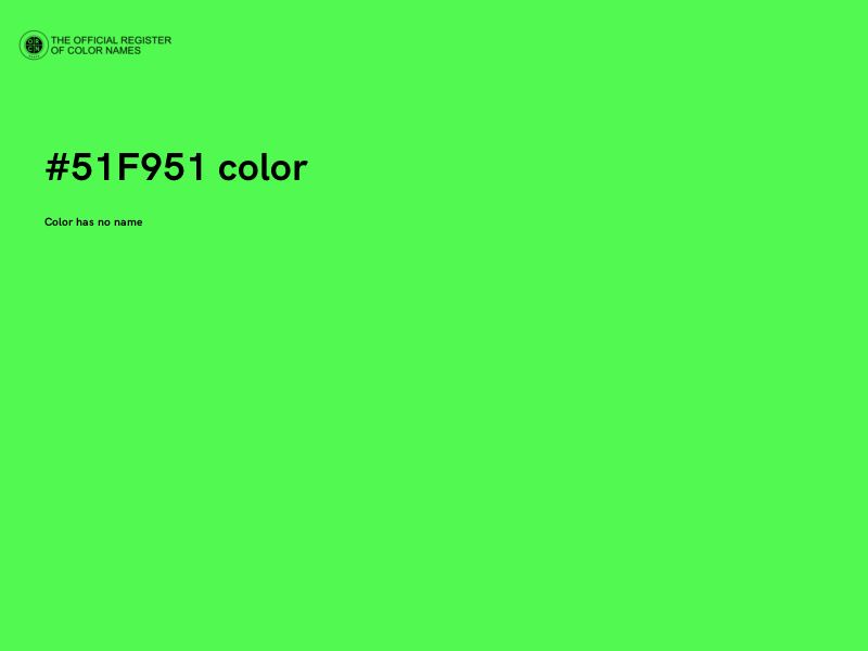 #51F951 color image