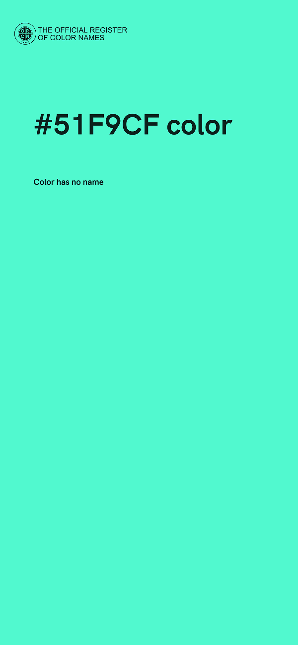 #51F9CF color image