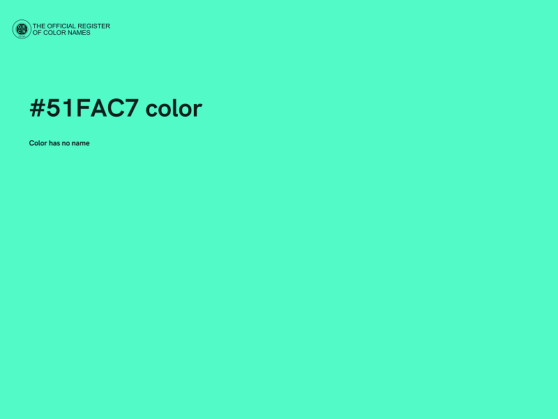 #51FAC7 color image