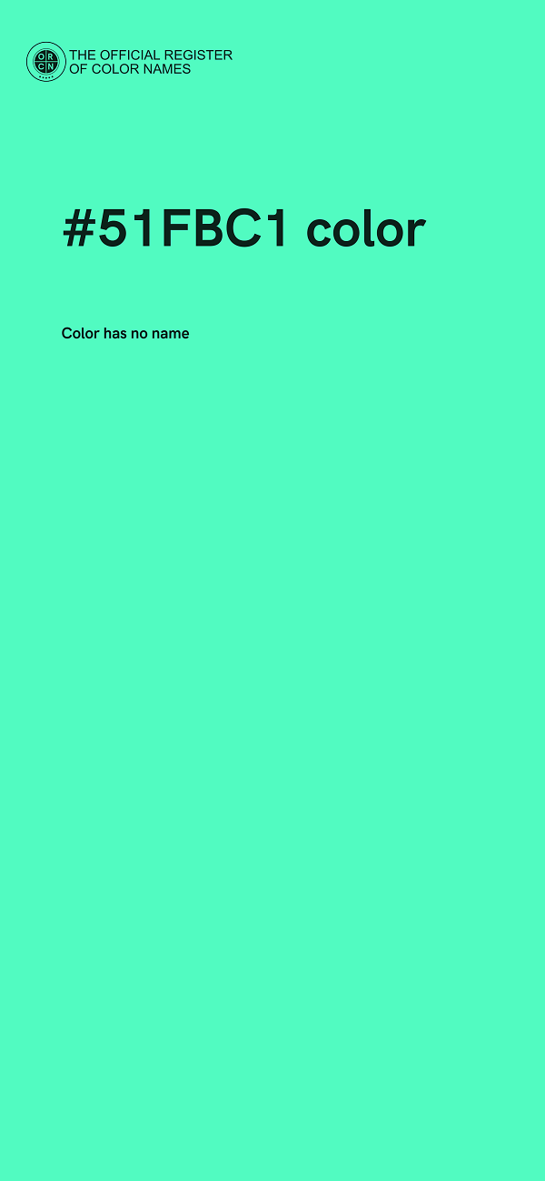 #51FBC1 color image