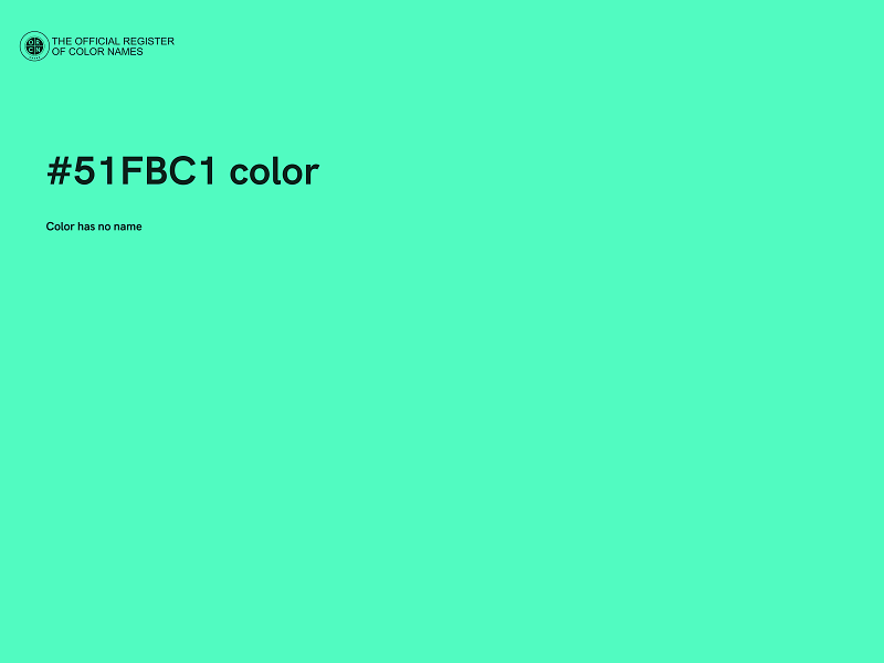 #51FBC1 color image