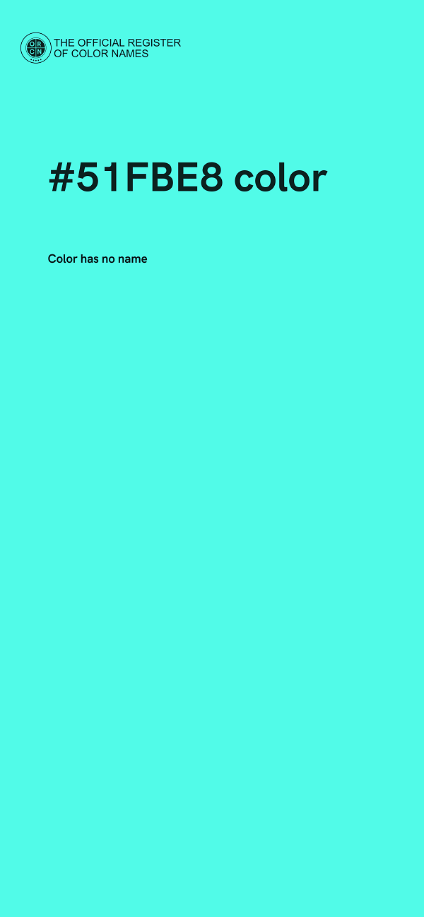 #51FBE8 color image