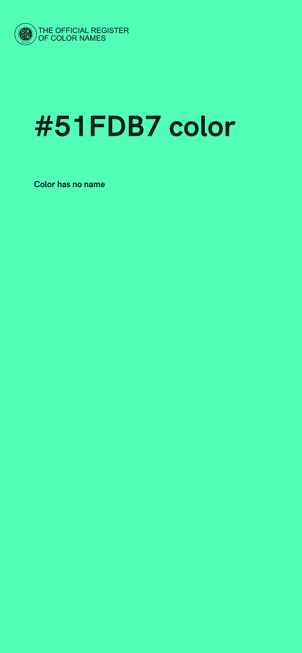 #51FDB7 color image