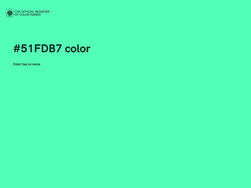 #51FDB7 color image