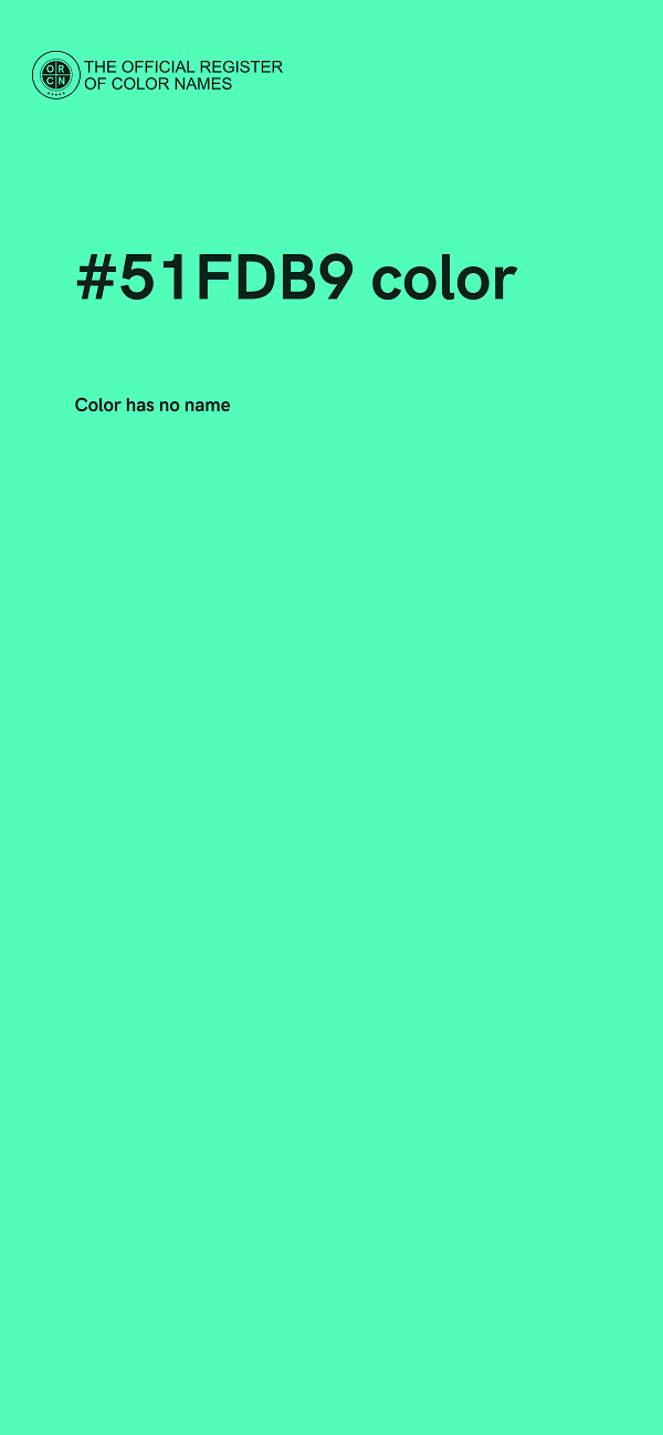 #51FDB9 color image