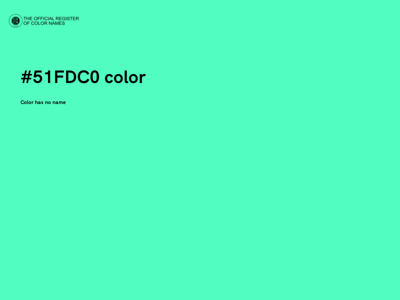 #51FDC0 color image