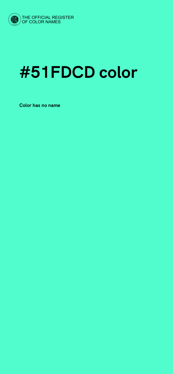 #51FDCD color image