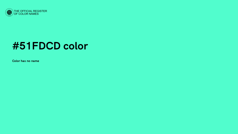 #51FDCD color image