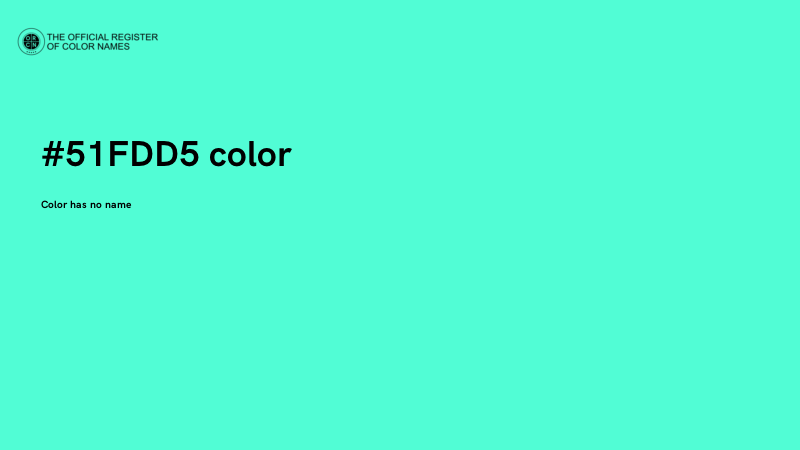 #51FDD5 color image