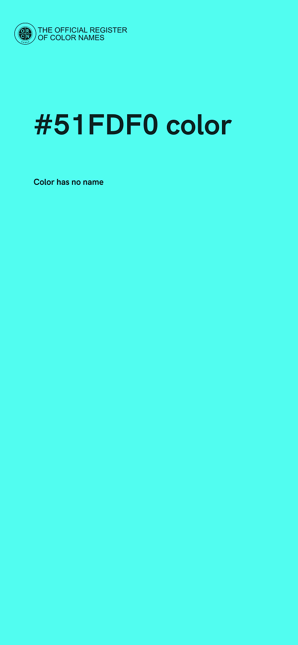 #51FDF0 color image