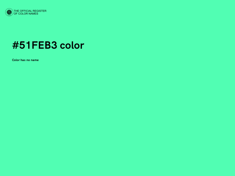 #51FEB3 color image