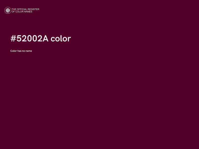 #52002A color image