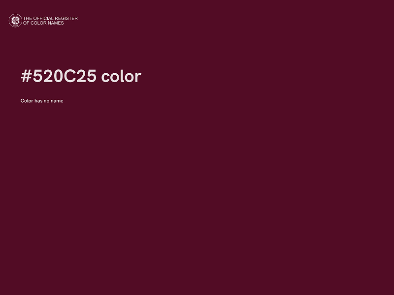 #520C25 color image