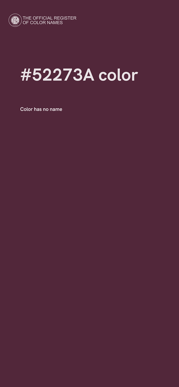 #52273A color image
