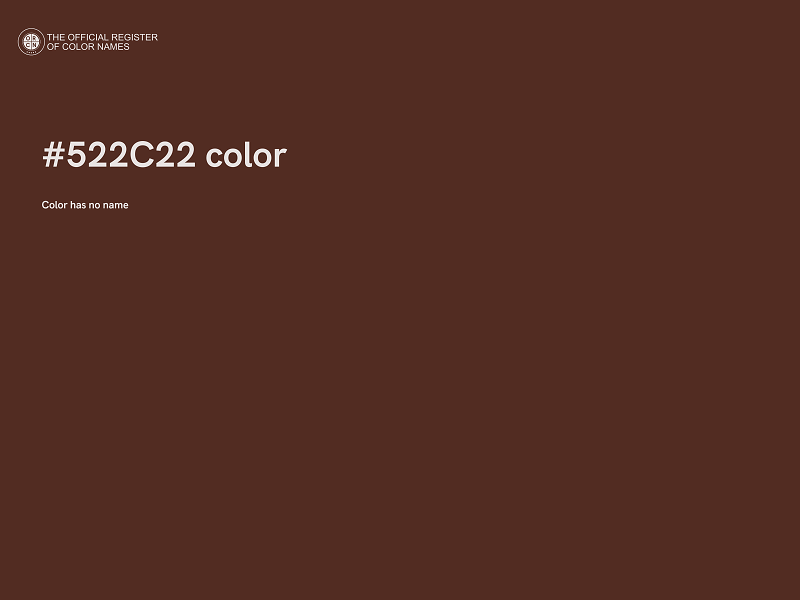 #522C22 color image