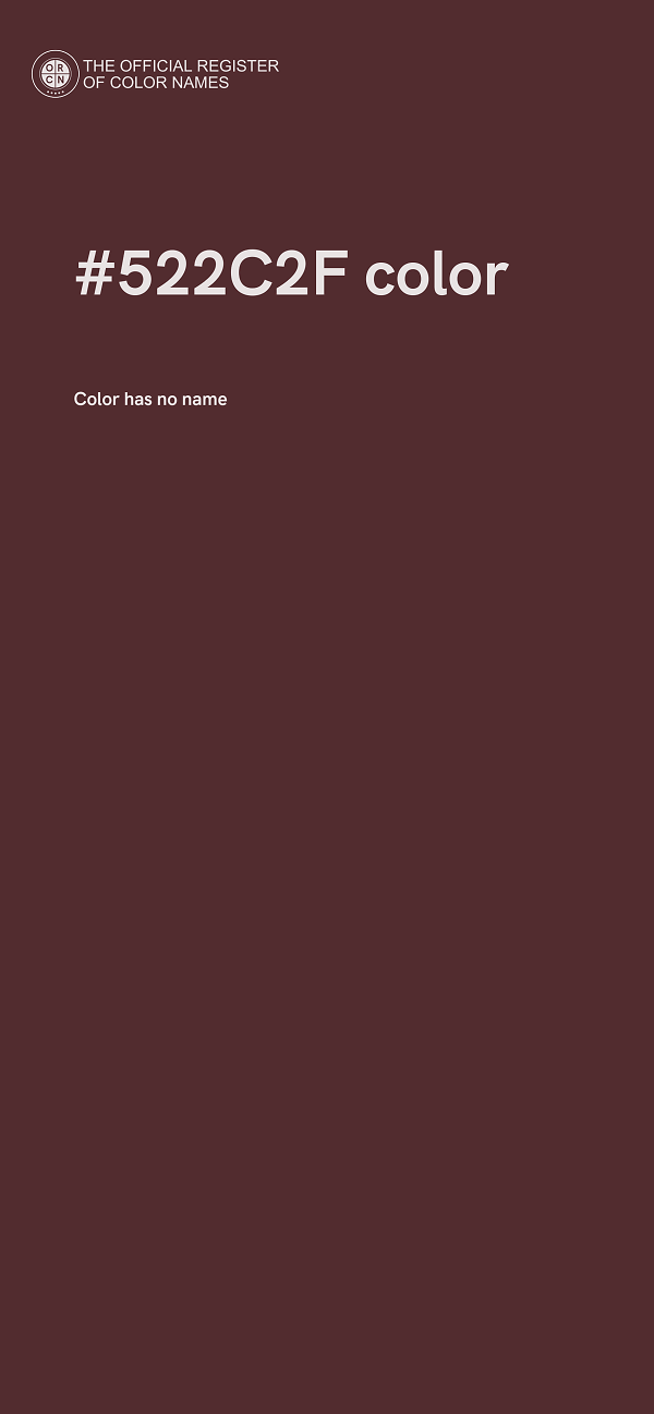 #522C2F color image
