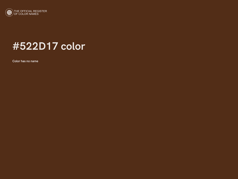 #522D17 color image