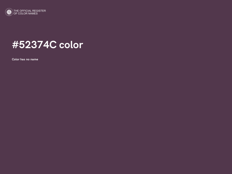 #52374C color image