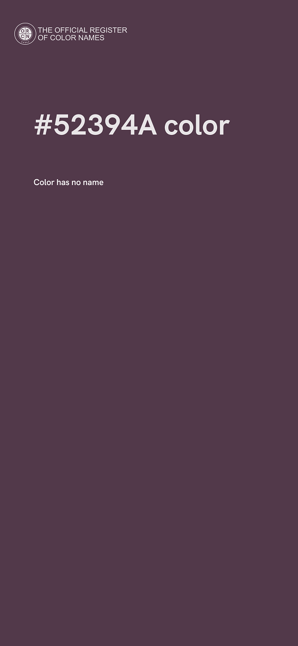 #52394A color image