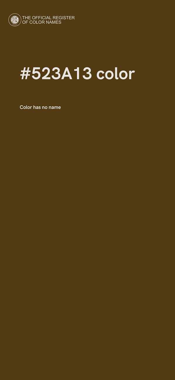 #523A13 color image