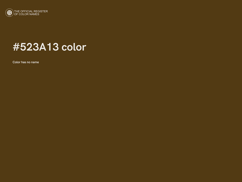 #523A13 color image