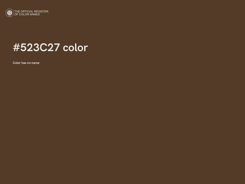 #523C27 color image