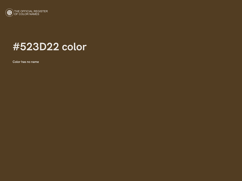 #523D22 color image