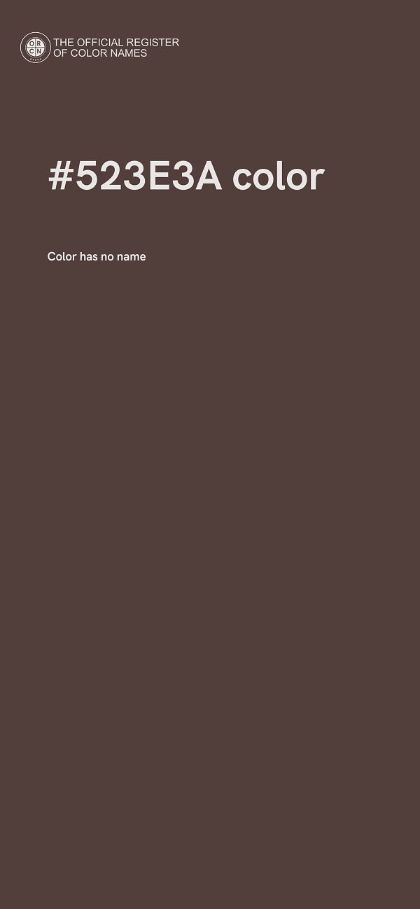 #523E3A color image