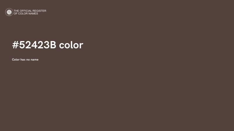 #52423B color image
