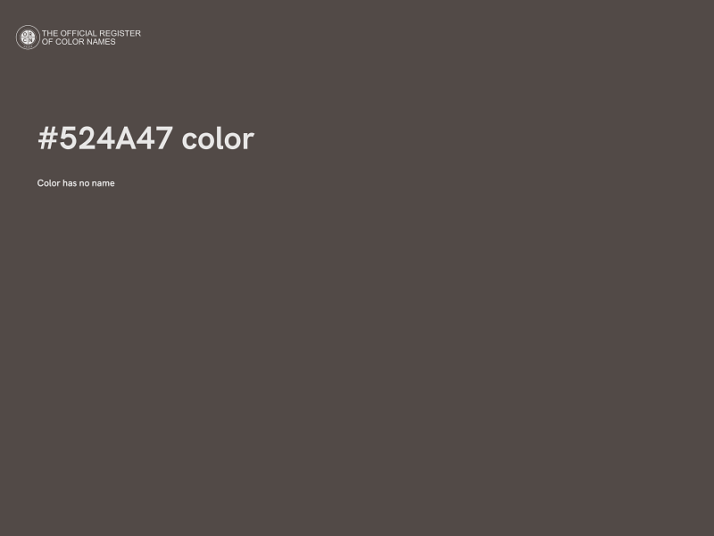#524A47 color image