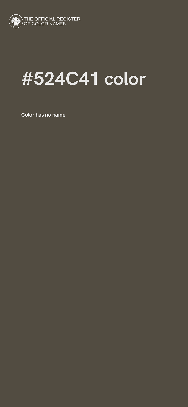 #524C41 color image