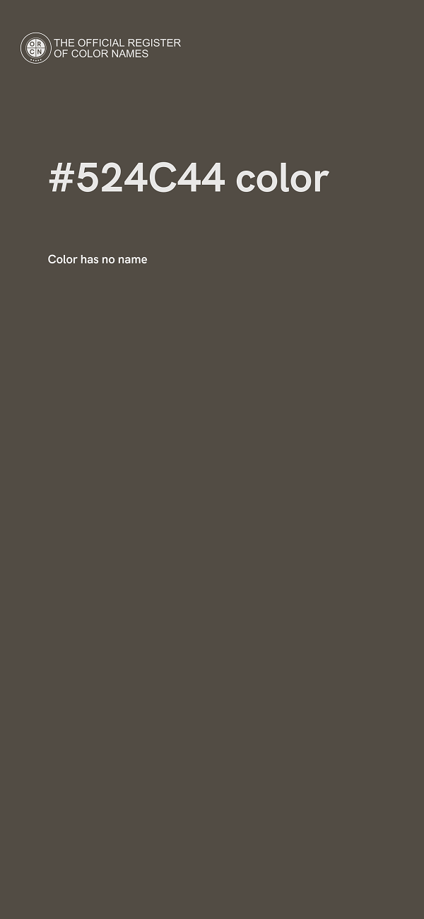 #524C44 color image