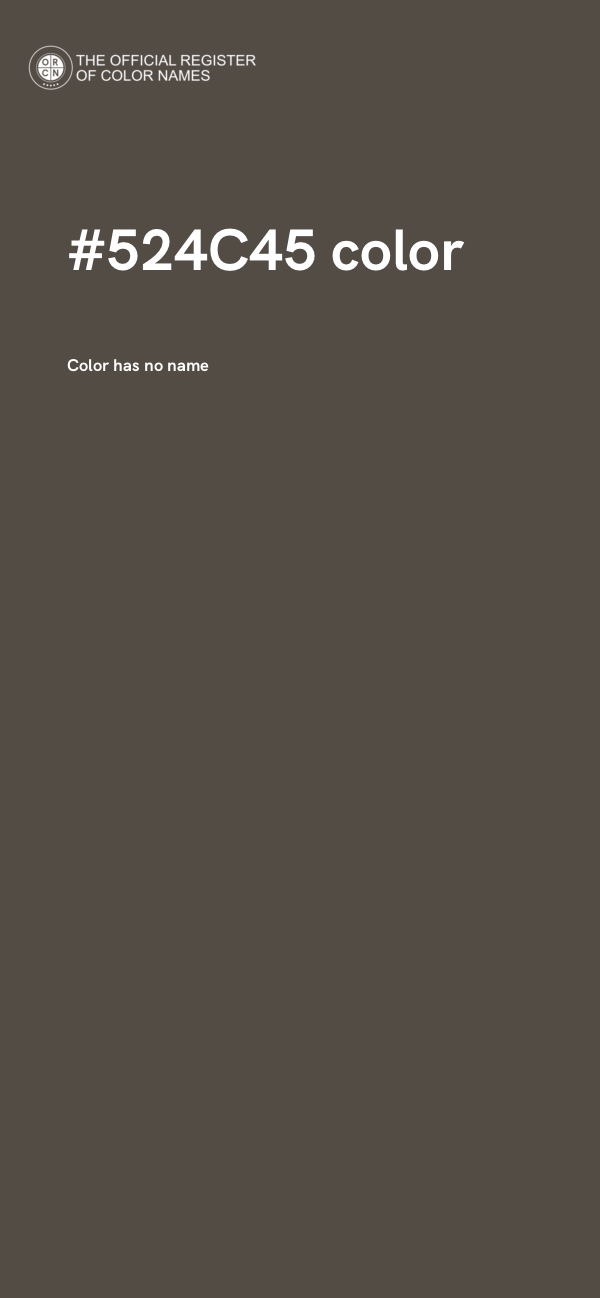 #524C45 color image