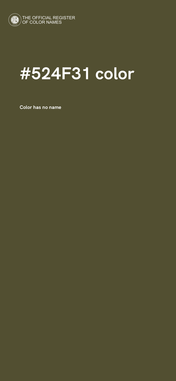 #524F31 color image