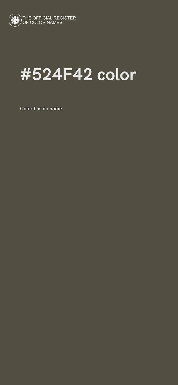 #524F42 color image