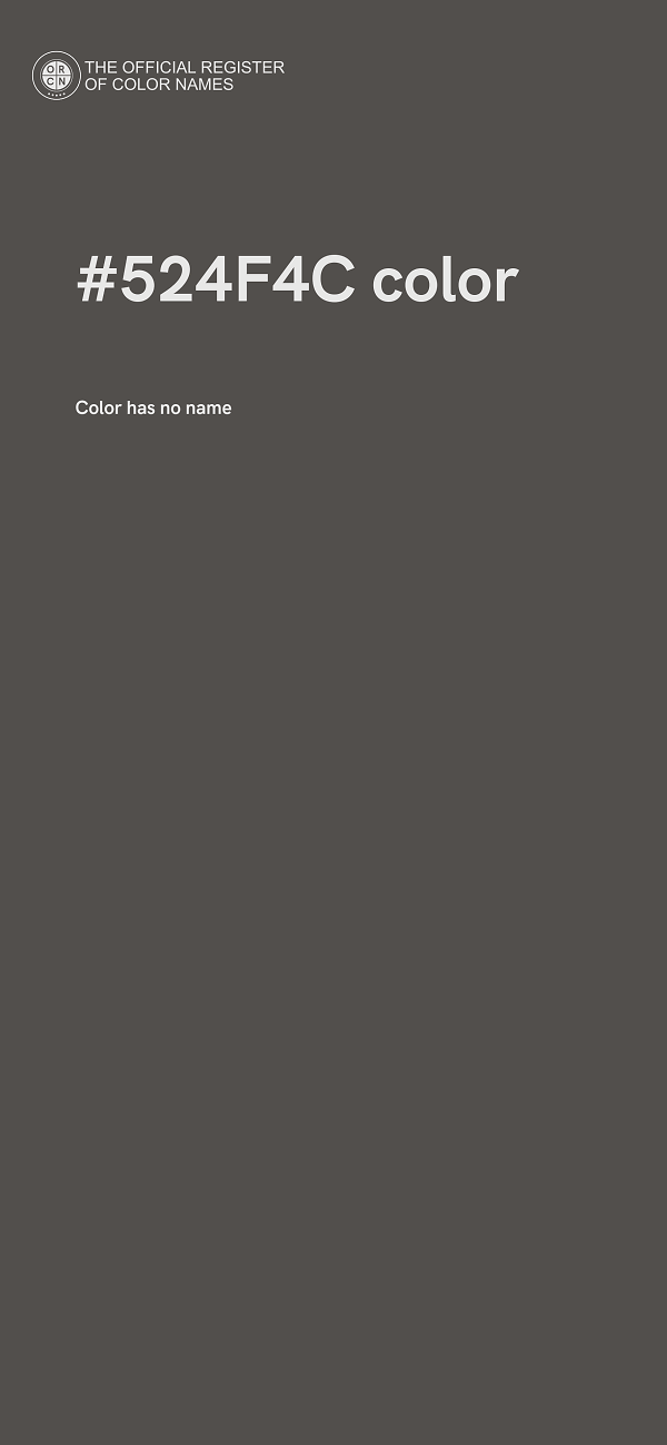 #524F4C color image