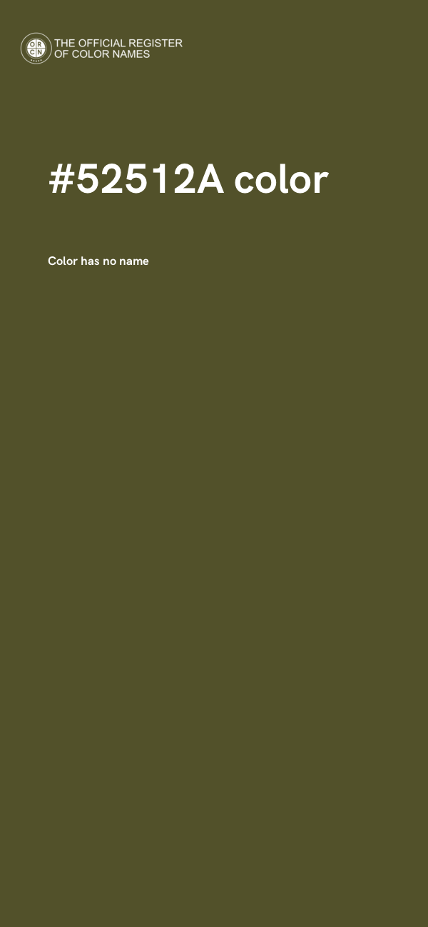 #52512A color image
