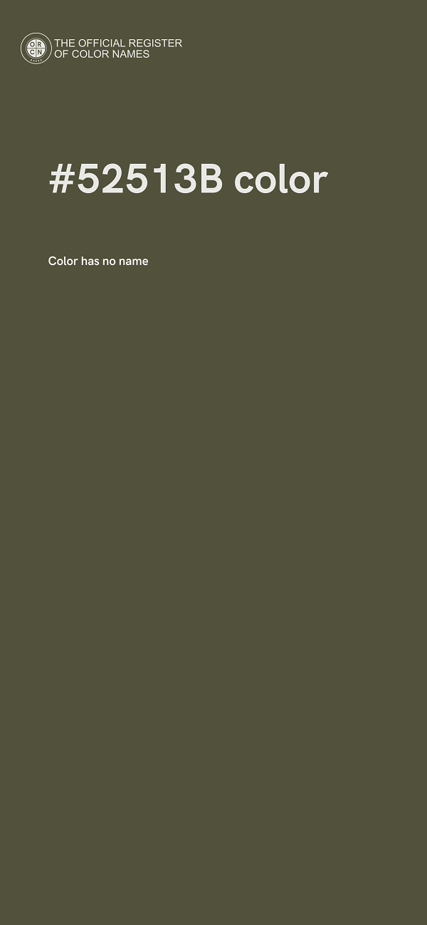 #52513B color image