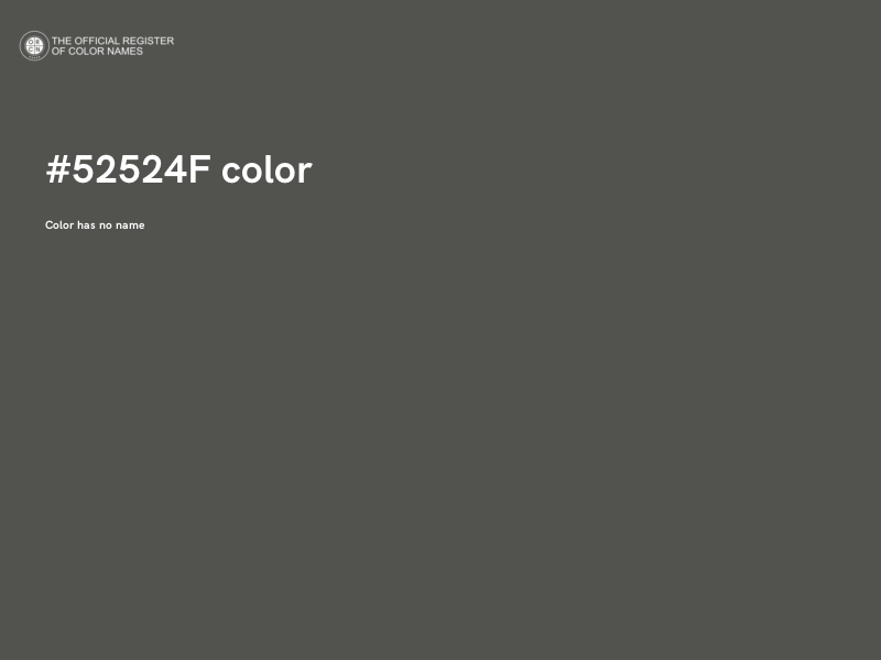 #52524F color image