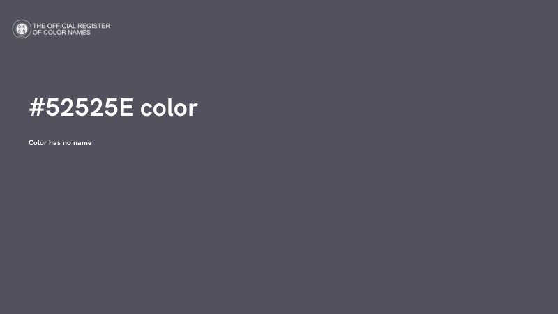 #52525E color image