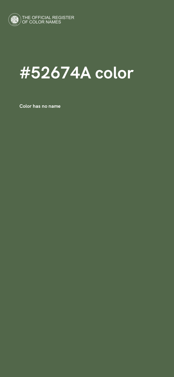 #52674A color image