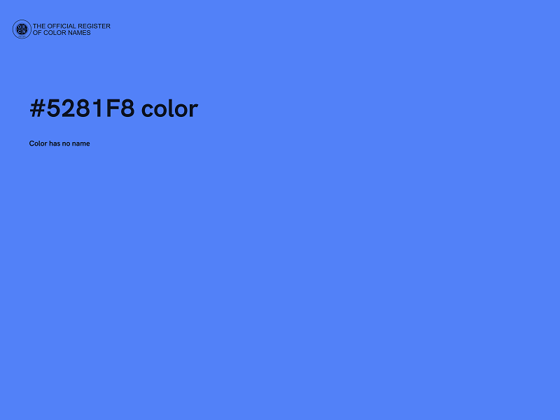 #5281F8 color image
