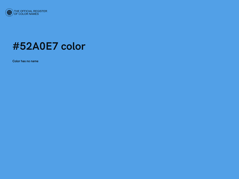 #52A0E7 color image