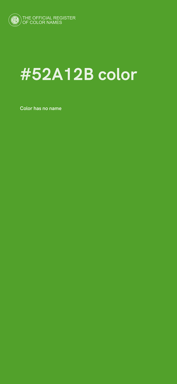 #52A12B color image