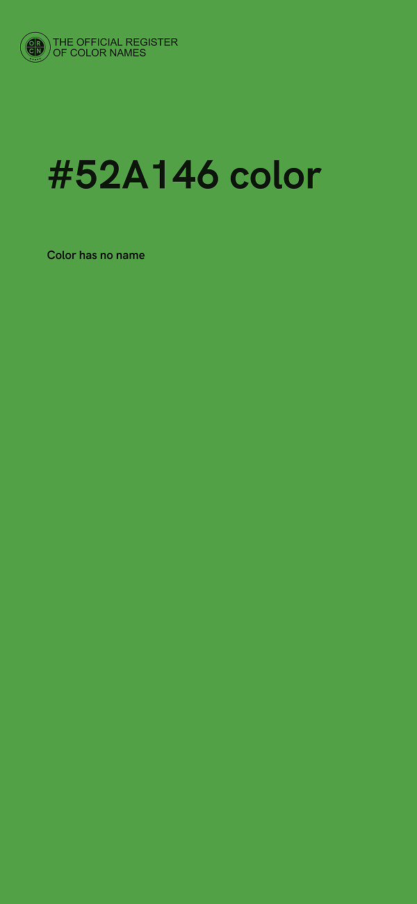 #52A146 color image