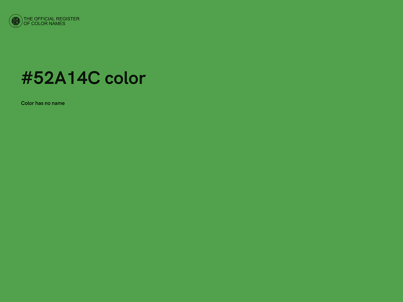 #52A14C color image