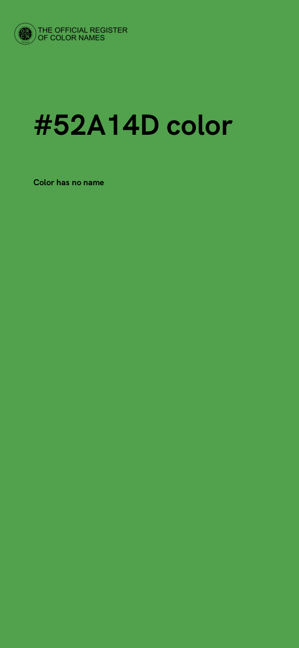 #52A14D color image