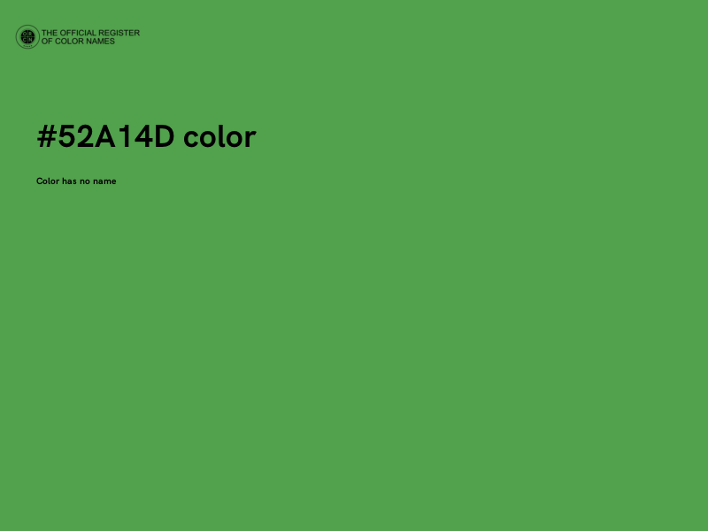 #52A14D color image