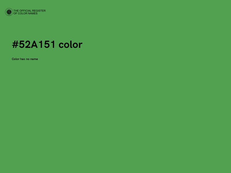 #52A151 color image