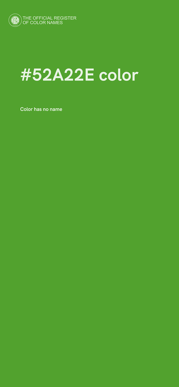 #52A22E color image